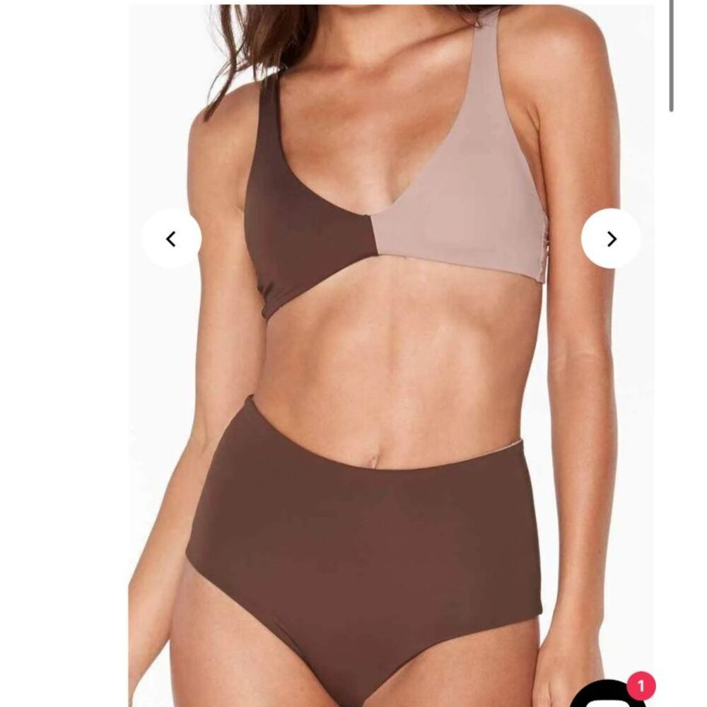 L Space Bikini set in Chocolate/Dusty Pearl